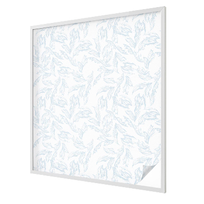 Folia mleczna na okno wzór witraż Eteryczne liście