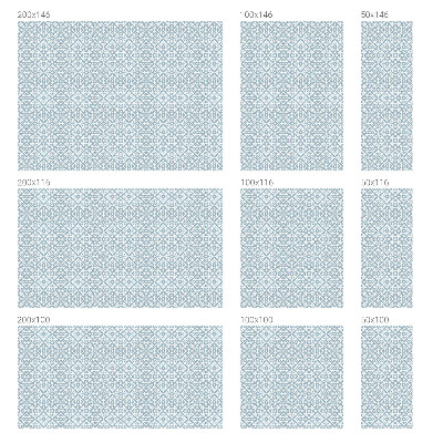 Naklejka witraż na szybę mleczna Błękitne ornamenty