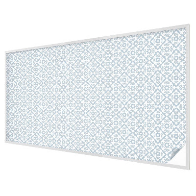 Naklejka witraż na szybę mleczna Błękitne ornamenty