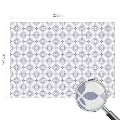 Witraż przyklejany na okno folia matowa Kwiatowe romby