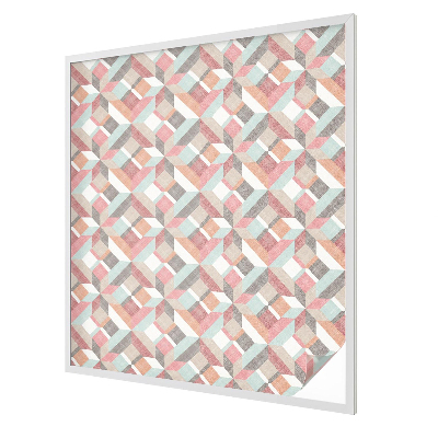 Witraż przyklejany na okno folia matowa Geometryczne romby