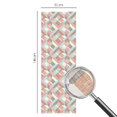 Witraż przyklejany na okno folia matowa Geometryczne romby