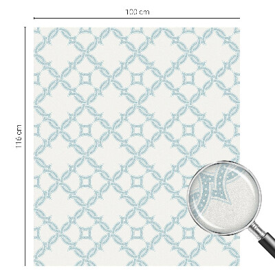 Naklejka witraż na szybę mleczna Geometria niebieska