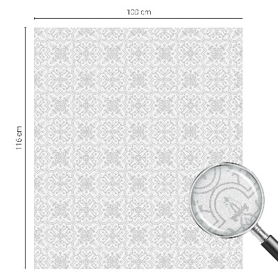 Folia mleczna na okno wzór witraż Kwiatowa symetria