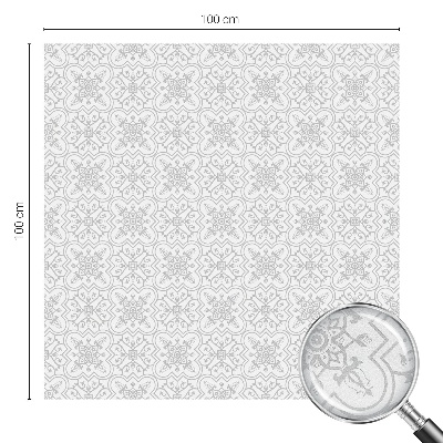 Folia mleczna na okno wzór witraż Kwiatowa symetria