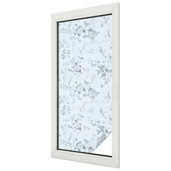 Witraż przyklejany na okno folia matowa Subtelne kwiaty