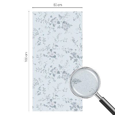 Witraż przyklejany na okno folia matowa Subtelne kwiaty