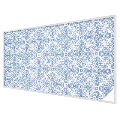 Naklejka witraż na szybę mleczna Niebieskie kafle