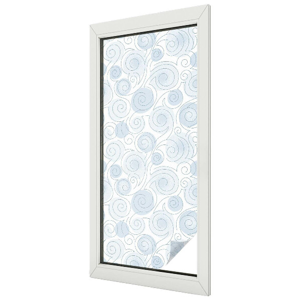 Folia mleczna na okno wzór witraż Spiralne wzory