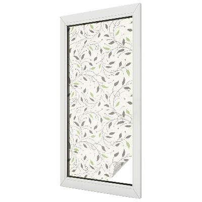 Folia okienna dekoracyjna witraż Liście pędów