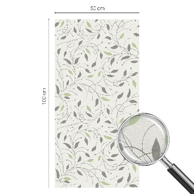 Folia okienna dekoracyjna witraż Liście pędów