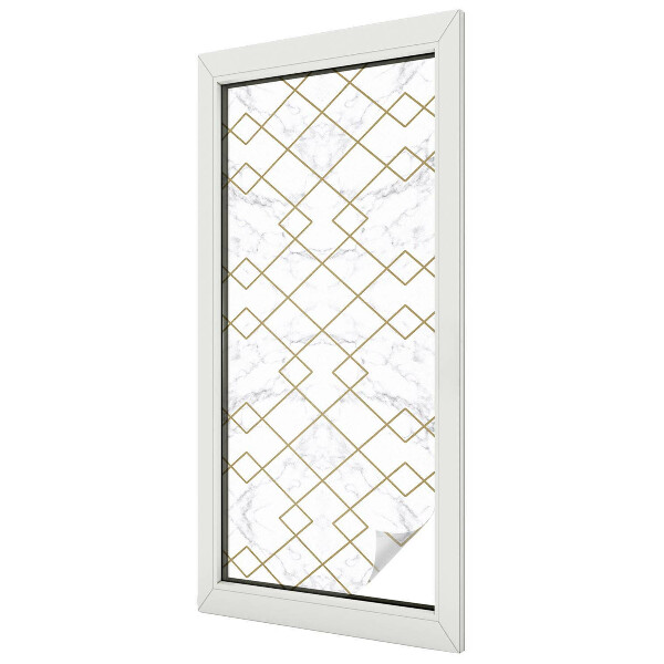 Witraż przyklejany na okno folia matowa Geometryczne linie