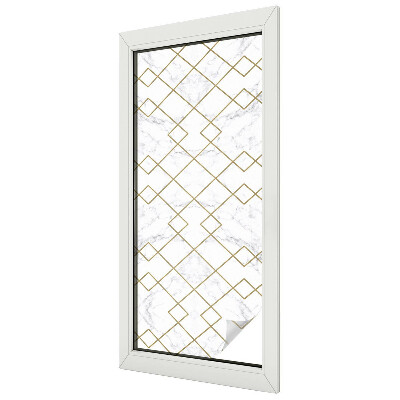 Witraż przyklejany na okno folia matowa Geometryczne linie