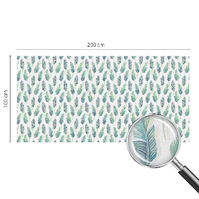 Naklejka witraż na szybę mleczna Tropikalne liście