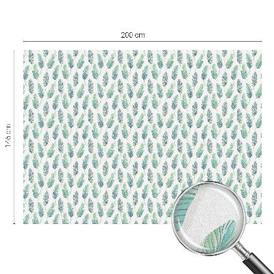 Naklejka witraż na szybę mleczna Tropikalne liście