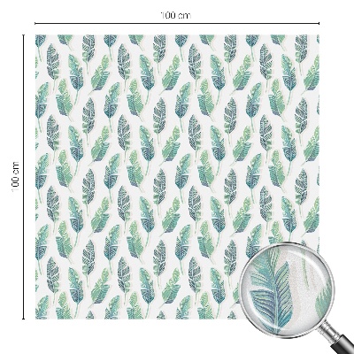 Naklejka witraż na szybę mleczna Tropikalne liście