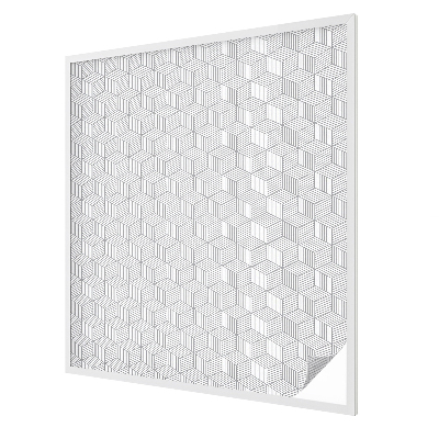 Folia mleczna na okno wzór witraż Sześciokątne bryły