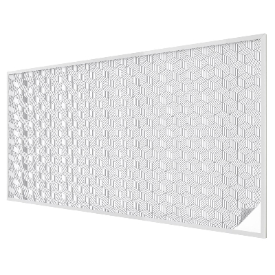 Folia mleczna na okno wzór witraż Sześciokątne bryły