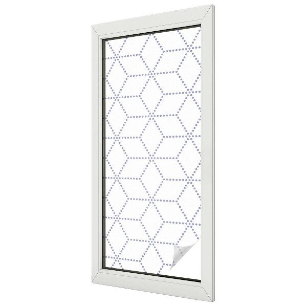 Witraż przyklejany na okno folia matowa Fioletowe romby