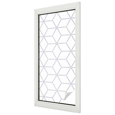 Witraż przyklejany na okno folia matowa Fioletowe romby