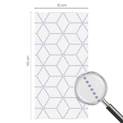 Witraż przyklejany na okno folia matowa Fioletowe romby