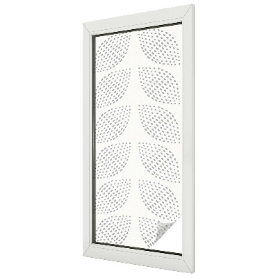 Naklejka witraż na szybę mleczna Kropkowe liście