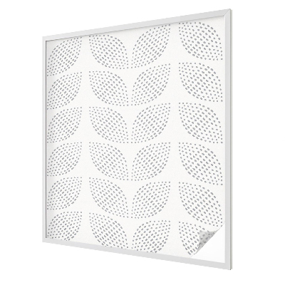 Naklejka witraż na szybę mleczna Kropkowe liście