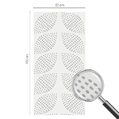 Naklejka witraż na szybę mleczna Kropkowe liście