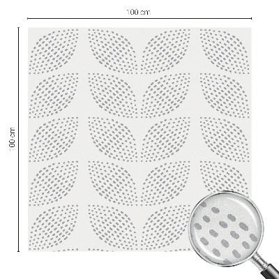 Naklejka witraż na szybę mleczna Kropkowe liście