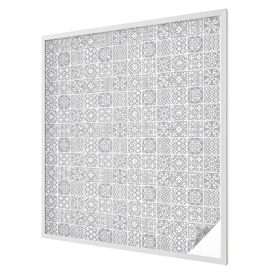 Folia mleczna na okno wzór witraż Geometryczna elegancja