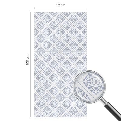 Witraż przyklejany na okno folia matowa Delikatne rozety