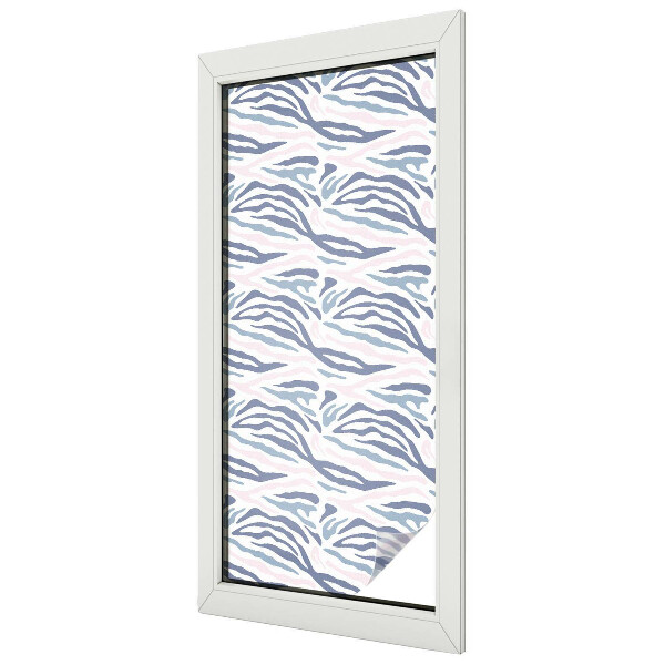 Naklejka witraż na szybę mleczna Zebrowy wzór