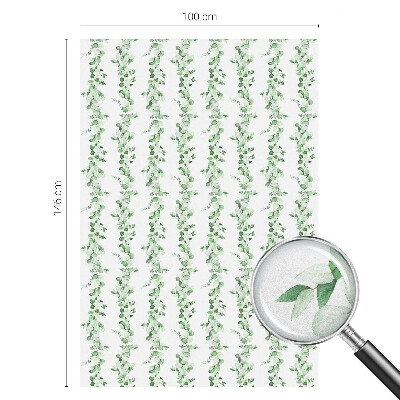 Witraż przyklejany na okno folia matowa Zielone girlandy