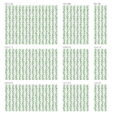 Witraż przyklejany na okno folia matowa Zielone girlandy