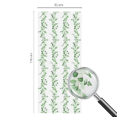 Witraż przyklejany na okno folia matowa Zielone girlandy
