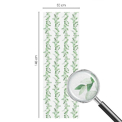 Witraż przyklejany na okno folia matowa Zielone girlandy