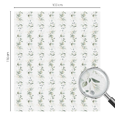 Witraż przyklejany na okno folia matowa Roślinny urok