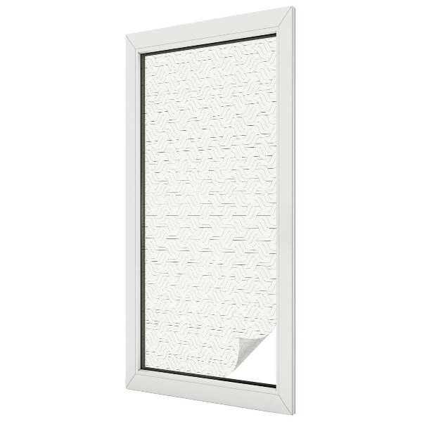 Folia mleczna na okno wzór witraż Linie faliste