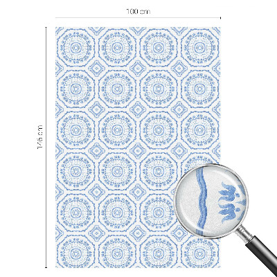 Witraż przyklejany na okno folia matowa Kwiatowe ornamenty