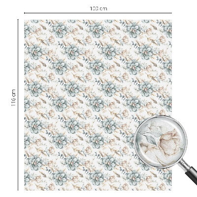 Witraż przyklejany na okno folia matowa Kwiatowa elegancja