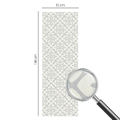 Naklejka witraż na szybę mleczna Kwiatowe rozety