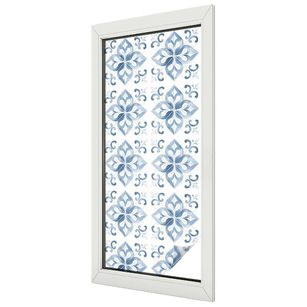 Folia mleczna na okno wzór witraż Klasyczna elegancja