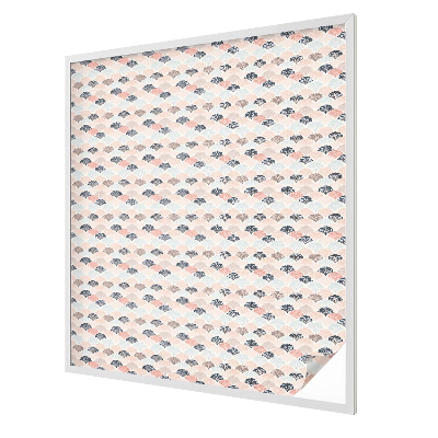 Naklejka witraż na szybę mleczna Wzór wachlarze