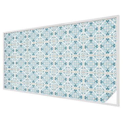 Witraż przyklejany na okno folia matowa Kwiatowe kafelki