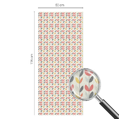 Folia okienna dekoracyjna witraż Retro liście