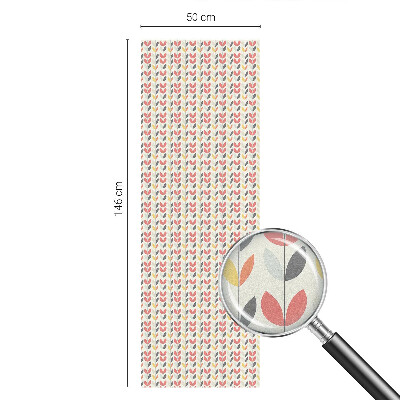 Folia okienna dekoracyjna witraż Retro liście