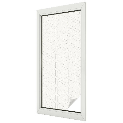 Witraż przyklejany na okno folia matowa Geometryczna plecionka