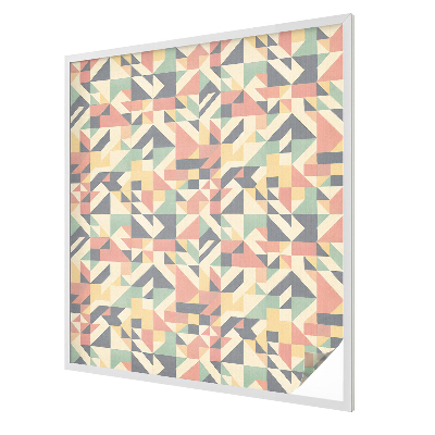 Witraż przyklejany na okno folia matowa Energia geometrii