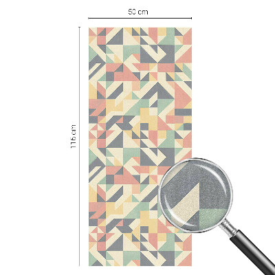 Witraż przyklejany na okno folia matowa Energia geometrii