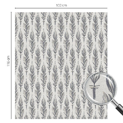 Folia okienna dekoracyjna witraż Eleganckie pióra